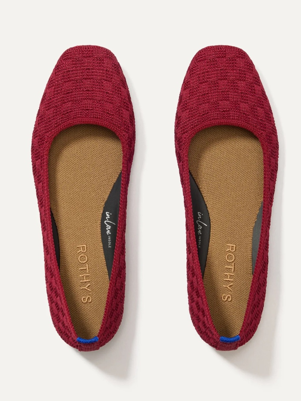 The Max Square in Ruby women’s Flats Rothy’s size 8 1/2
